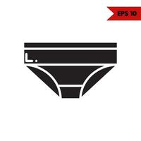 illustration of underwear glyph icon vector