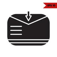 illustration of email glyph icon vector