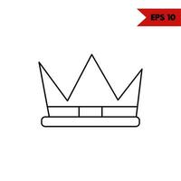 illustration of crown line icon vector