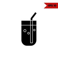 ilustración del icono de glifo de bebida vector