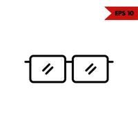 ilustration of eyeglasses icon vector