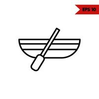 illustration of boat line icon vector