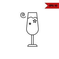 illustration of drink line icon vector