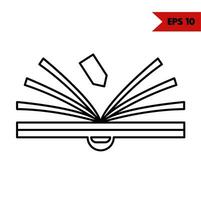 illustration of bok line icon vector