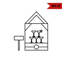 illustration of house line icon vector