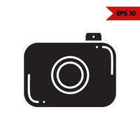 illustration of camera glyph icon vector