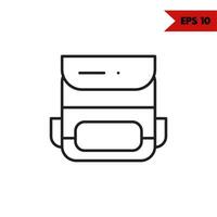 illustration of backpack line icon vector