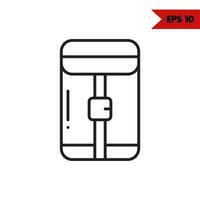 illustration of backpack line icon vector