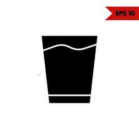 illustration of drink glyph icon vector