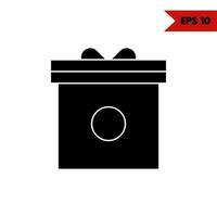 illustration of gift box glyph icon vector