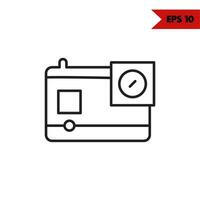illustration of camera line icon vector