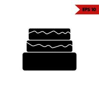 illustration of birthday cake glyph icon vector