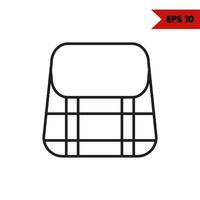 illustration of backpack line icon vector