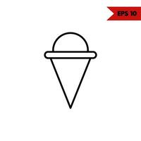 illustration of ice cream line icon vector