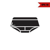 illustration of underwear glyph icon vector