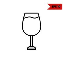 illustration of drink line icon vector