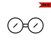 illustration of eyeglasses line icon vector