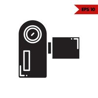 illustration of camera glyph icon vector