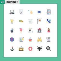 Set of 25 Modern UI Icons Symbols Signs for ebook right schedule forward left Editable Vector Design Elements