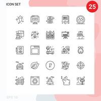 Pack of 25 creative Lines of snack tag hardware label bid Editable Vector Design Elements