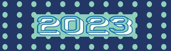 2023 New year banner design within dots vector