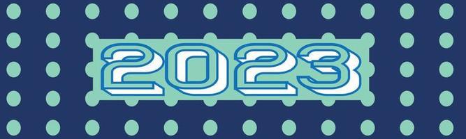 2023 New year banner design within dots vector