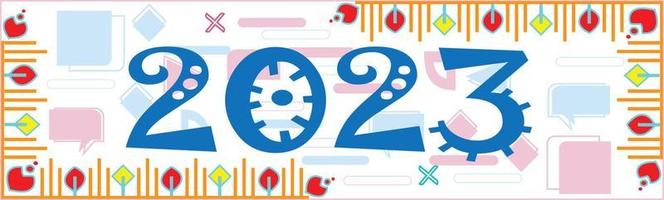 feliz año nuevo diseño de banner 2023 vector