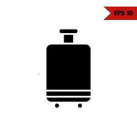 illustration of backpack glyph icon vector