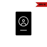 illustration of pasport glyph icon vector