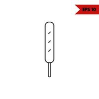 illustration of sausage line icon vector