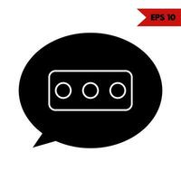 Illustration of chat glyph icon vector