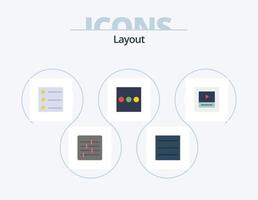 Layout Flat Icon Pack 5 Icon Design. . menu. vector