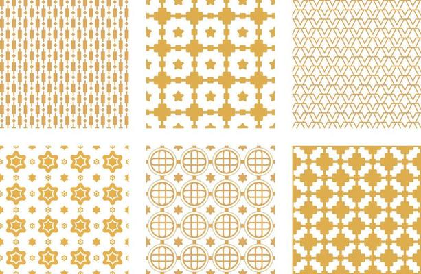 Set of Traditional Seamless Pattern Design for Interior Fabric Fashion Business