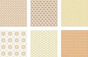 conjunto de diseño tradicional de patrones sin fisuras para el negocio de la moda de telas interiores vector