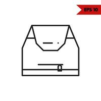 illustration of backpack line icon vector