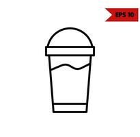 illustration of drink line icon vector