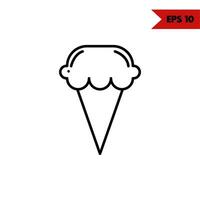 illustration of ice cream line icon vector