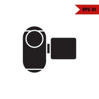 illustration of camera glyph icon vector