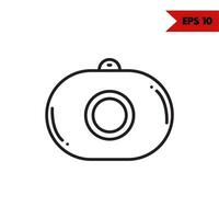 illustration of camera line icon vector