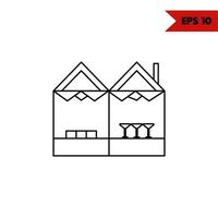 illustration of house line icon vector