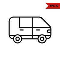 illustation of car line icon vector