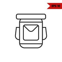 illustration of backpack line icon vector