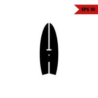 illustration of surfing board line icon vector