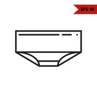 illustration of underware line icon vector