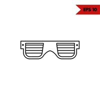 illustration of eyeglasses line icon vector