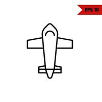 illustration of aircraft line icon vector