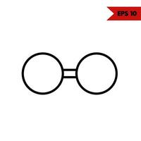 illustration of eyeglasses line icon vector