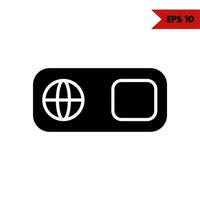 illustration of pasport glyph icon vector