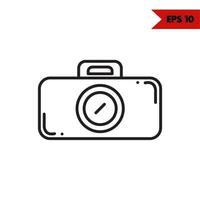 illustration of camera line icon vector