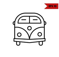 illustration of car line icon vector